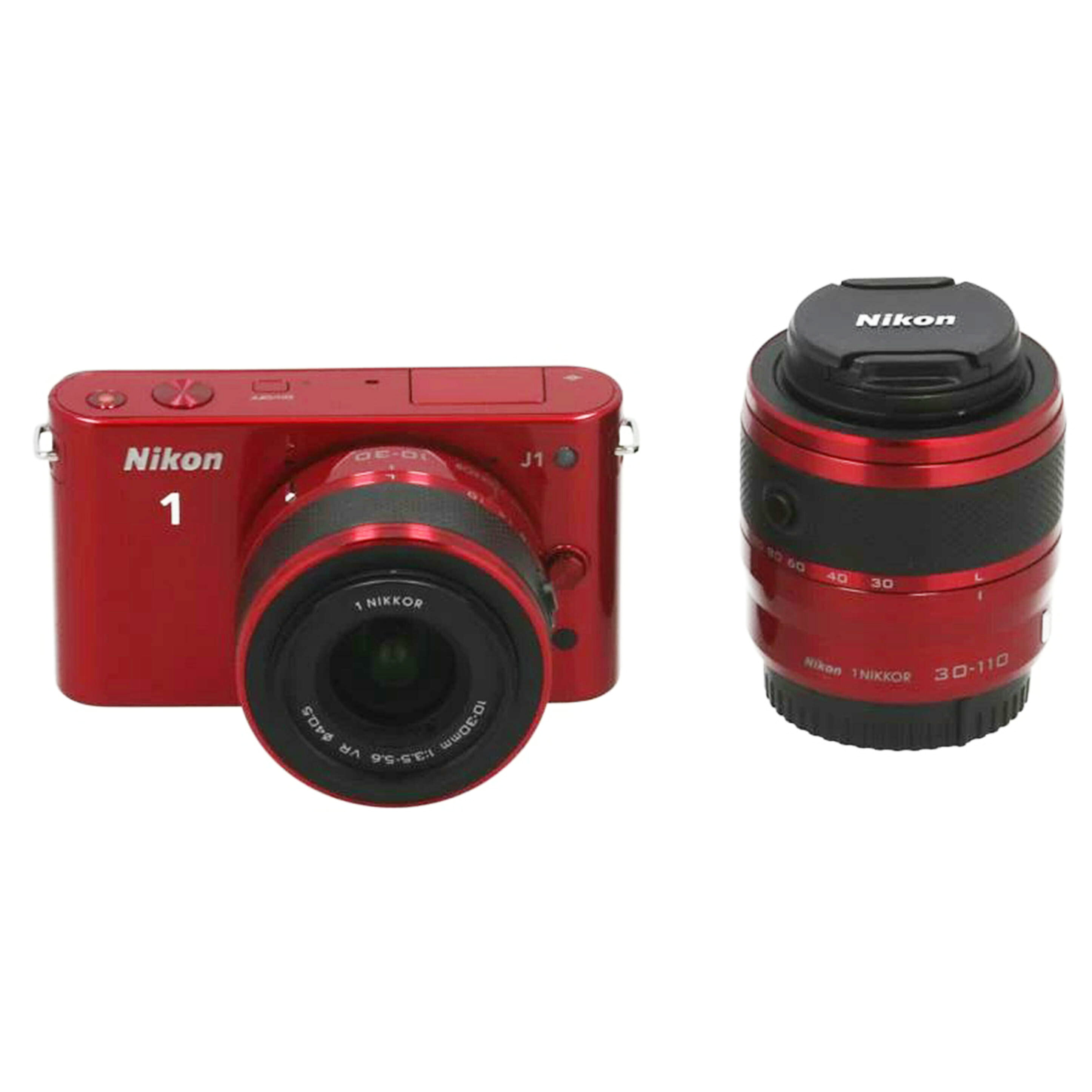 Nikon ニコン/鏡鑑受け答え一眼/Nikon1 J1 ダブルズームキット/25009728/B位置づける/42【中古】