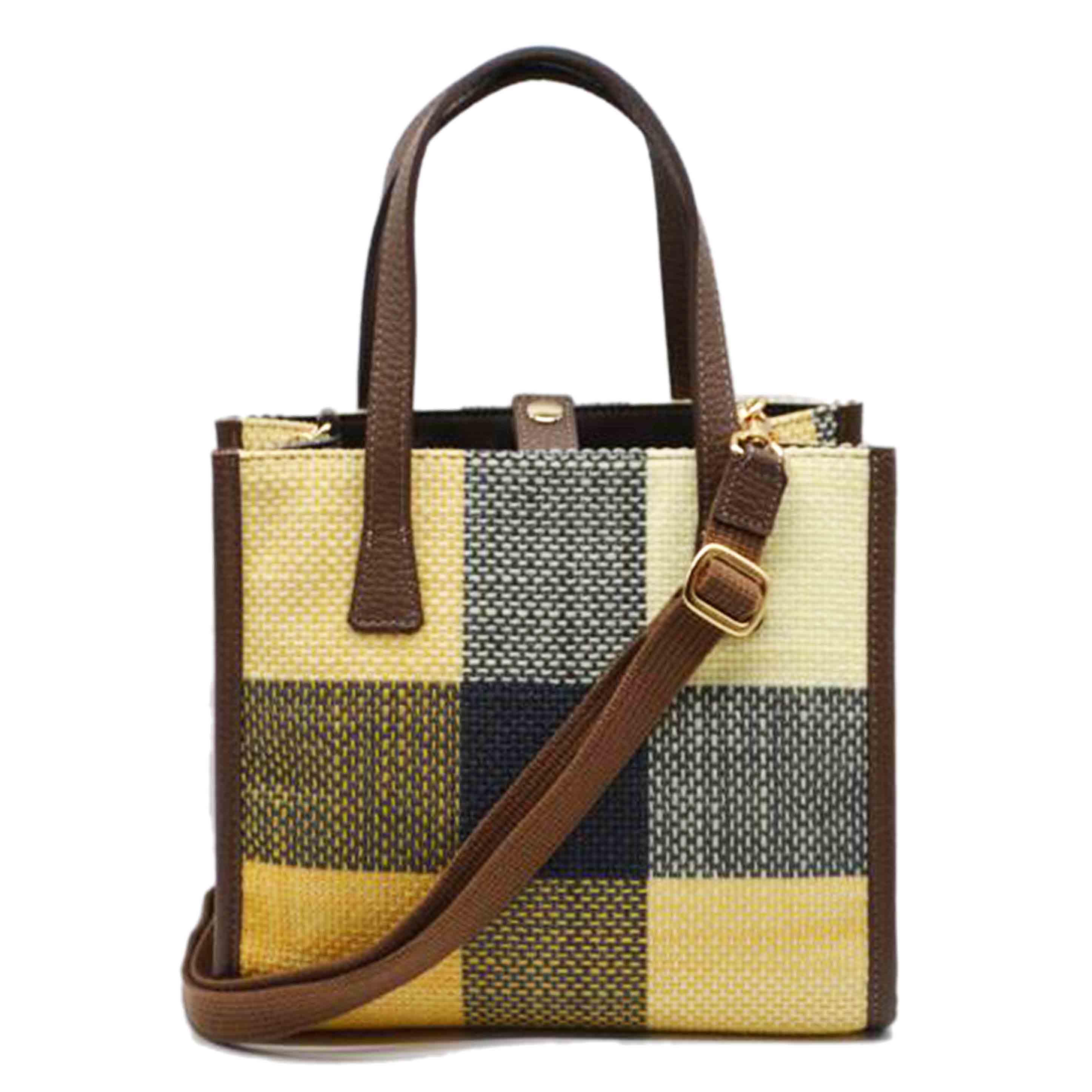 BLUE LABEL ブルーレーベル/チェックスラブプリペラ2wayレザーハンド/55187-632-6/SAランク/89【中古】｜ワンダーレックス 店