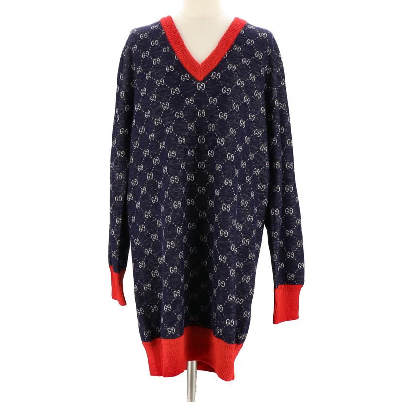 GUCCI グッチ/GG柄ウール×アルパカ/Vネックワンピース/543428-X9Z76/サイズ:S/SAランク/91【中古】