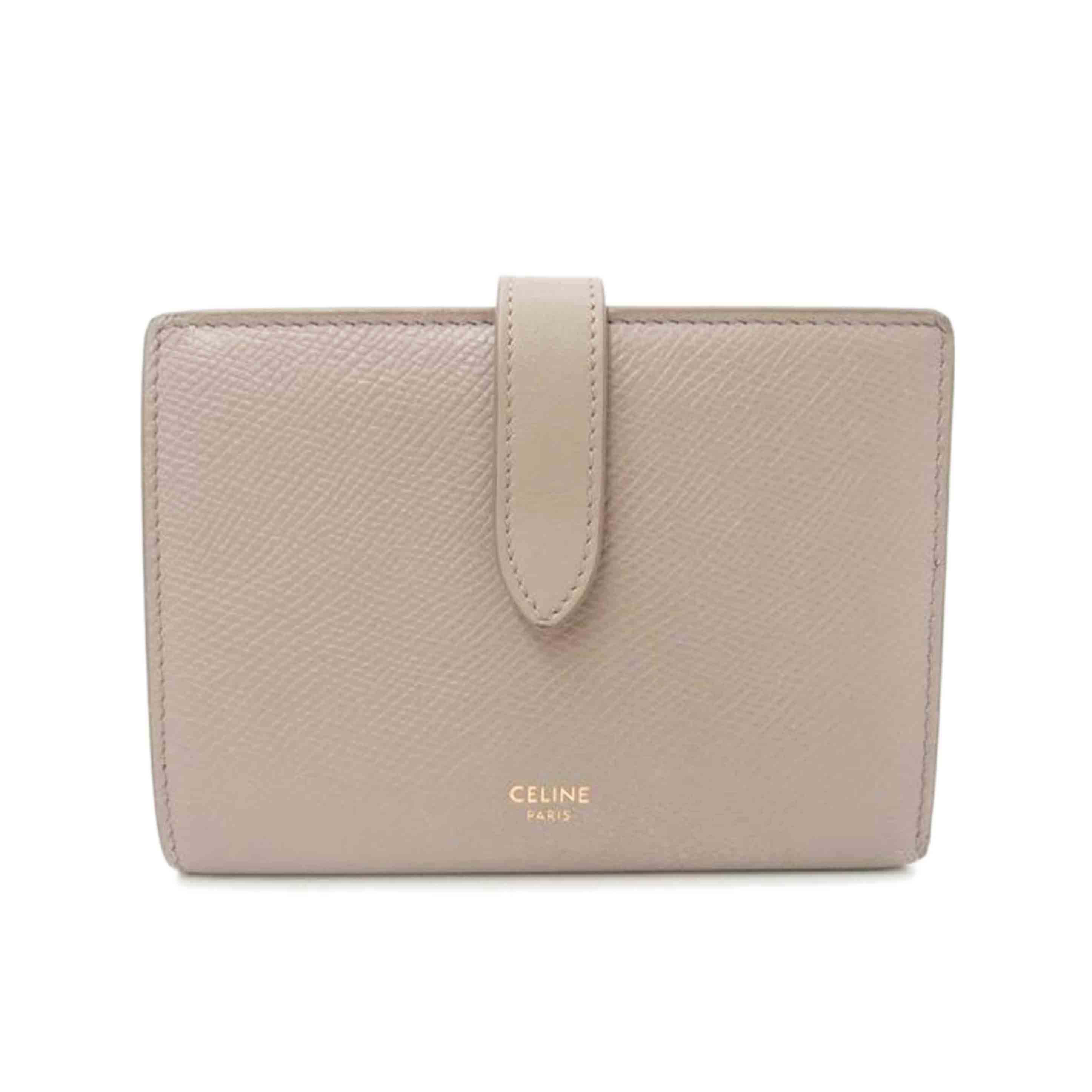 CELINE セリーヌ/ミディアムストラップ二つ折り財布/グレー/F.P******/ABランク/69【中古】