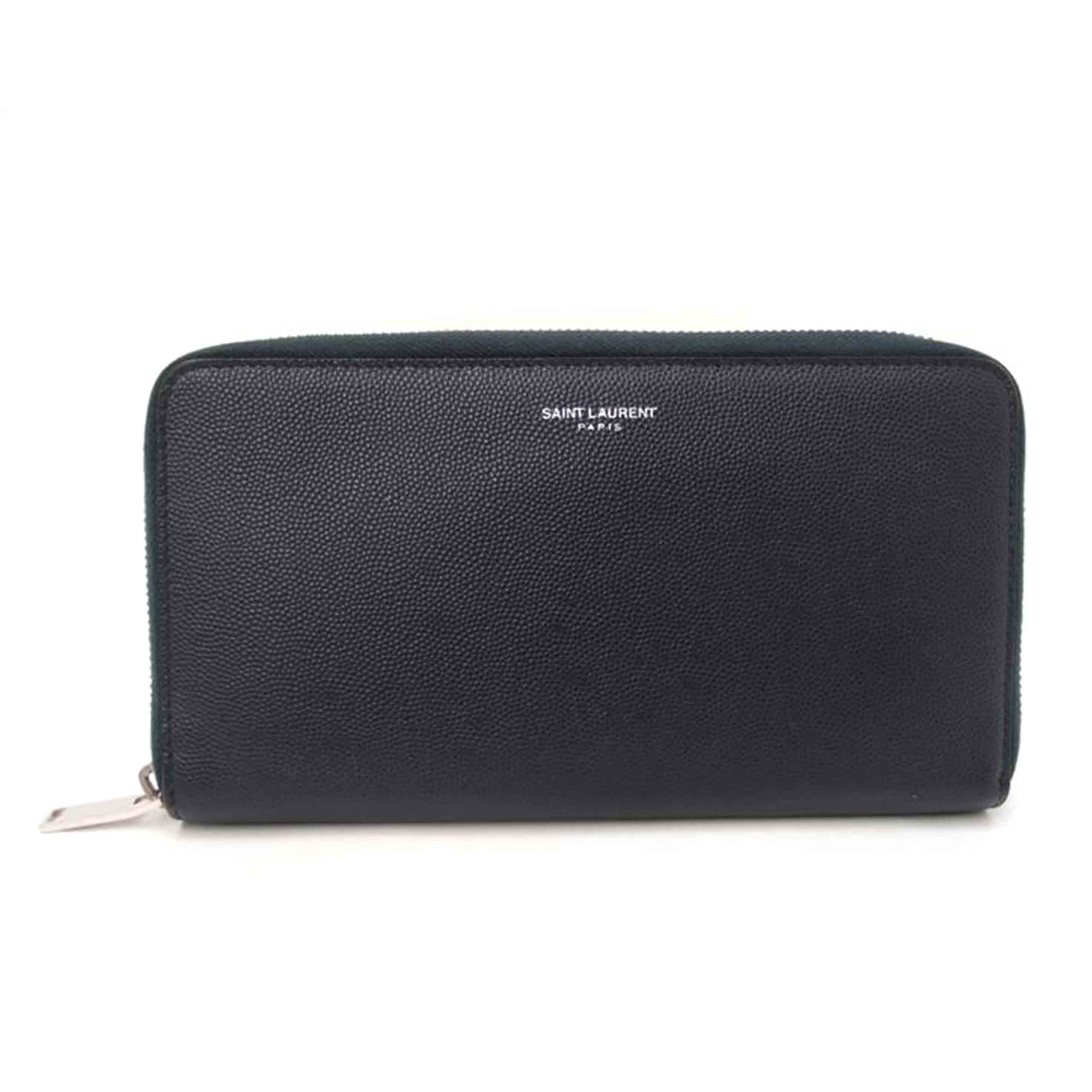 SAINT LAURENT サンローラン/ラウンドファスナー長財布/ネイビー/ABランク/69【中古】｜ワンダーレックス 店