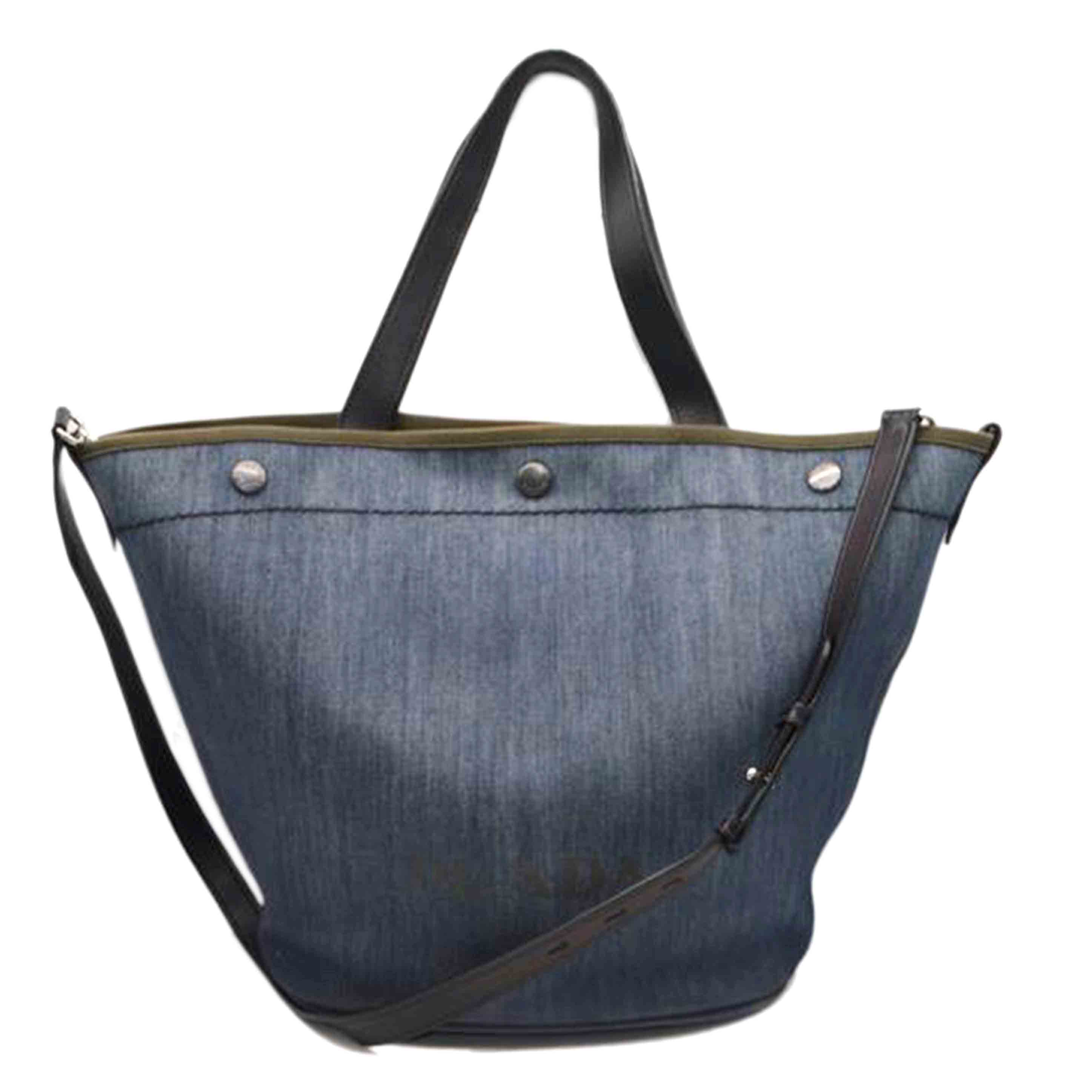 PRADA プラダ/ロゴデニムシティカーフ2wayレザーハンド/1BG244/103/Bランク/89【中古】｜ワンダーレックス 店