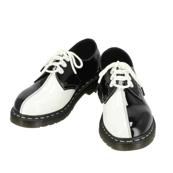 Dr.Martens 御医者さんマーチン/エナメル なめし革シューズ BK/WH/1461 TOKYO/AB価値づける/78【中古】