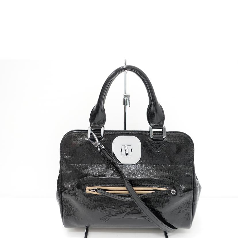 LONGCHAMP ロンシャン/エナメルバッグ/ABランク/88【中古】