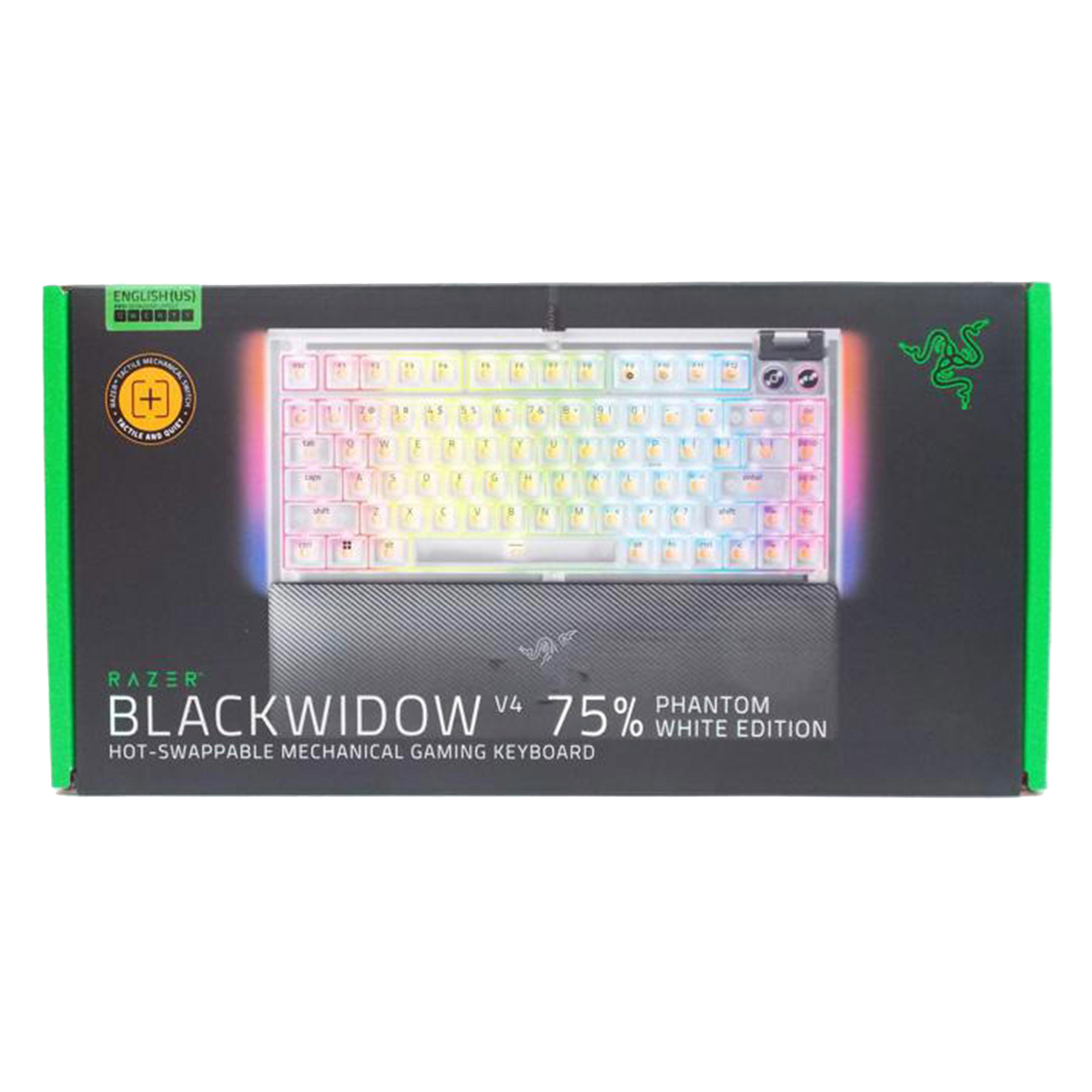RAZER レイザー/BLACK WIDOW V4 75% PHANTOM WHITE/RZ03-0500/IO2543F97800285/Sランク/42【中古】|ワンダーレックス 店