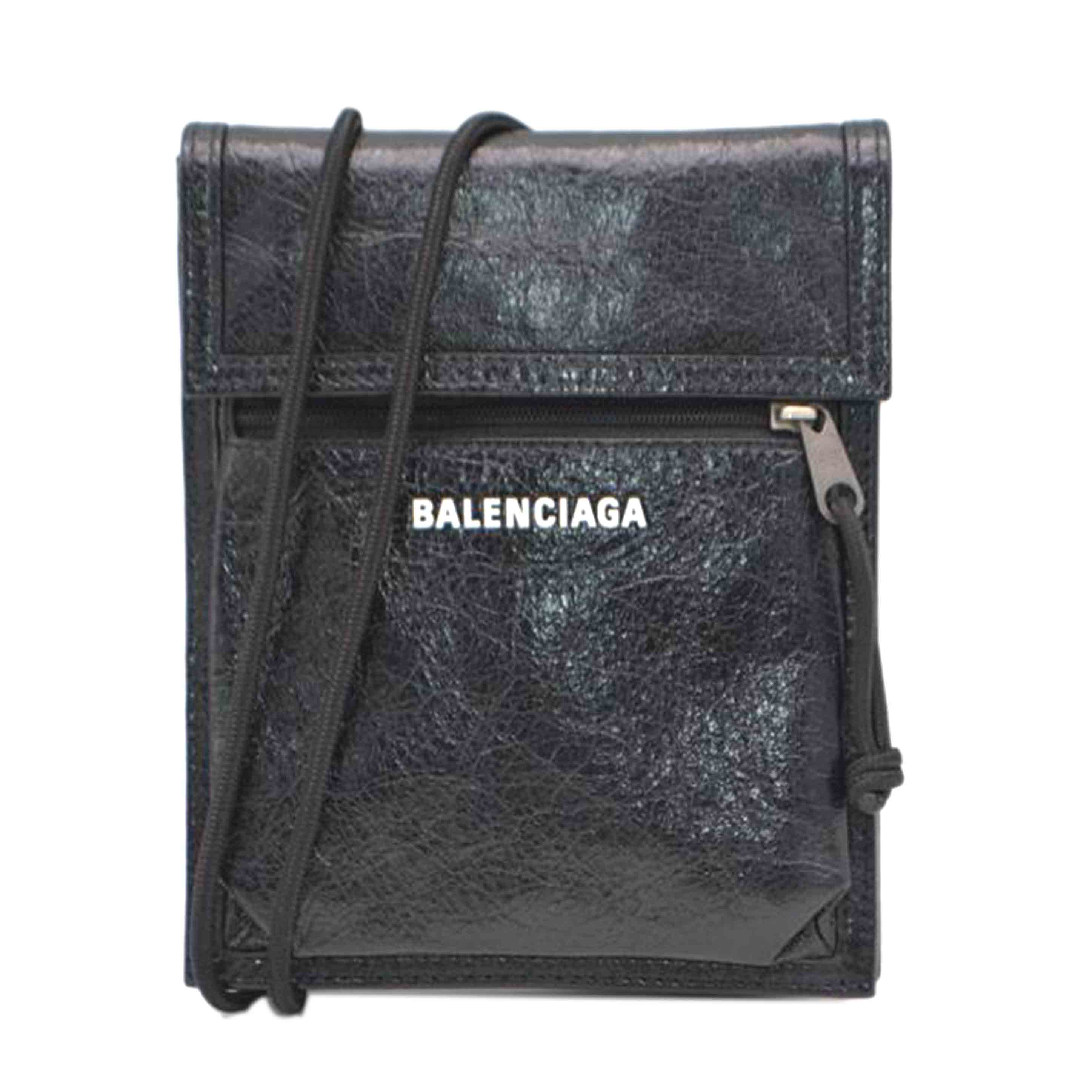 BALENCIAGA バレンシアガ/エクスプローラーショルダーレザーポーチ/ノワール/532298/100**********/Aランク/89【中古】