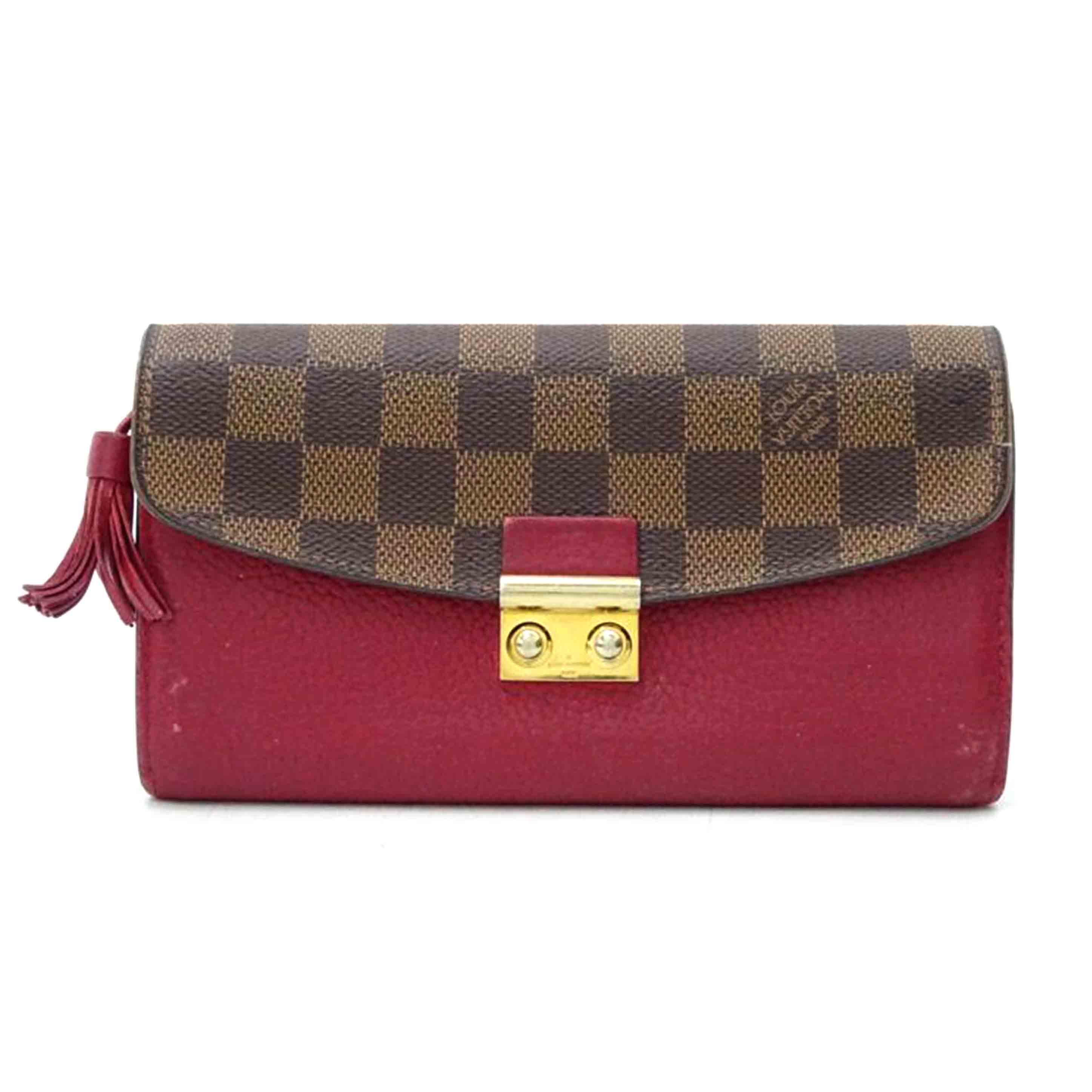 LOUIS VUITTON ルイ･ヴィトン/ポルトフォイユ クロワゼット/ダミエ･エベヌ/リドヴァン/N60207/MI1***/Bランク/69【中古】