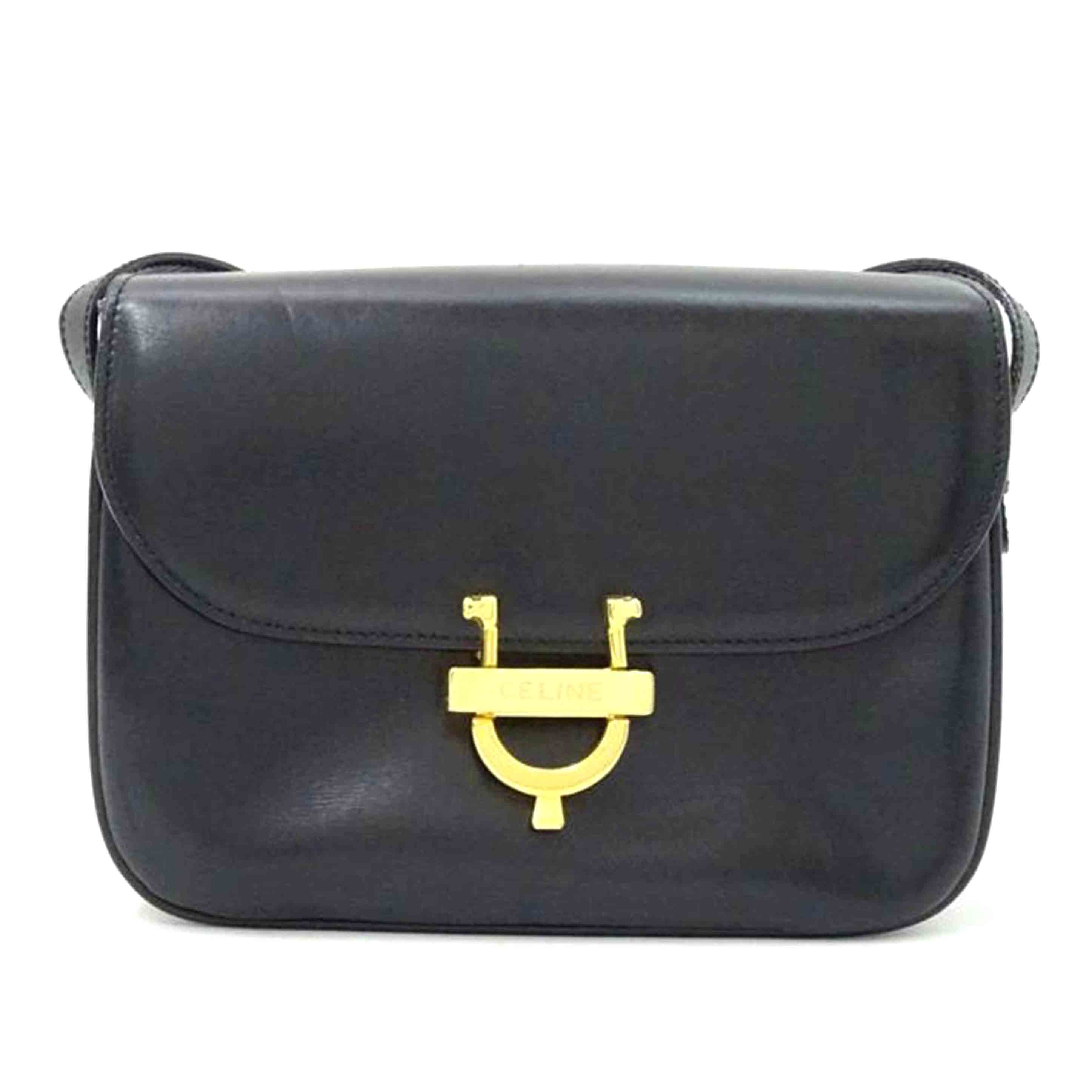 CELINE セリーヌ/レザーショルダー/ブラック/F/0*/Bランク/69【中古】