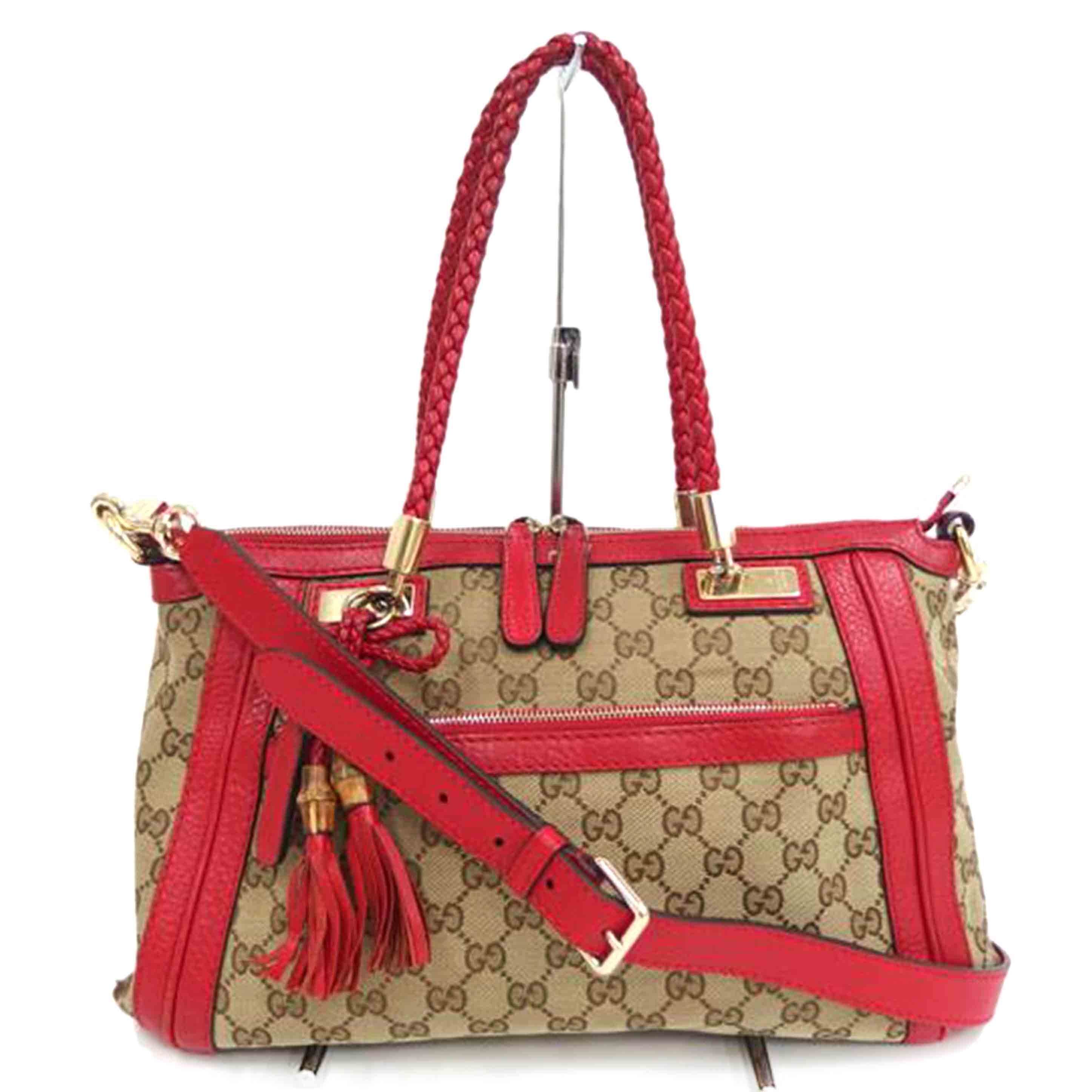 GUCCI グッチ/GGキャンバスバンブーハンド/282300/B序列付ける/82【中古】