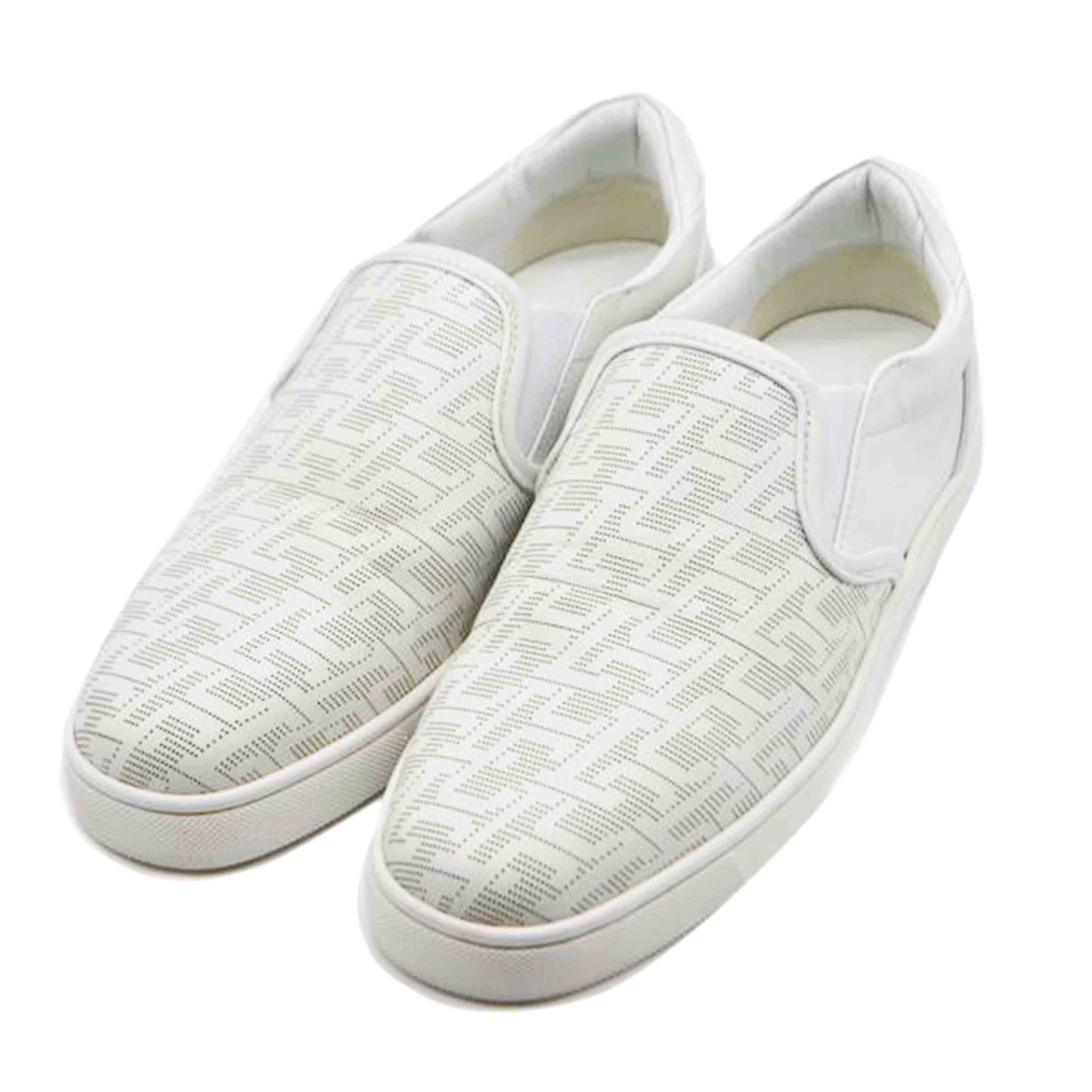 C.Louboutin クリスチャンルブタン/セーラーボートホワイトレザースリッポン/24.5cm/1230214/ABランク/89【中古】|ワンダーレックス 店
