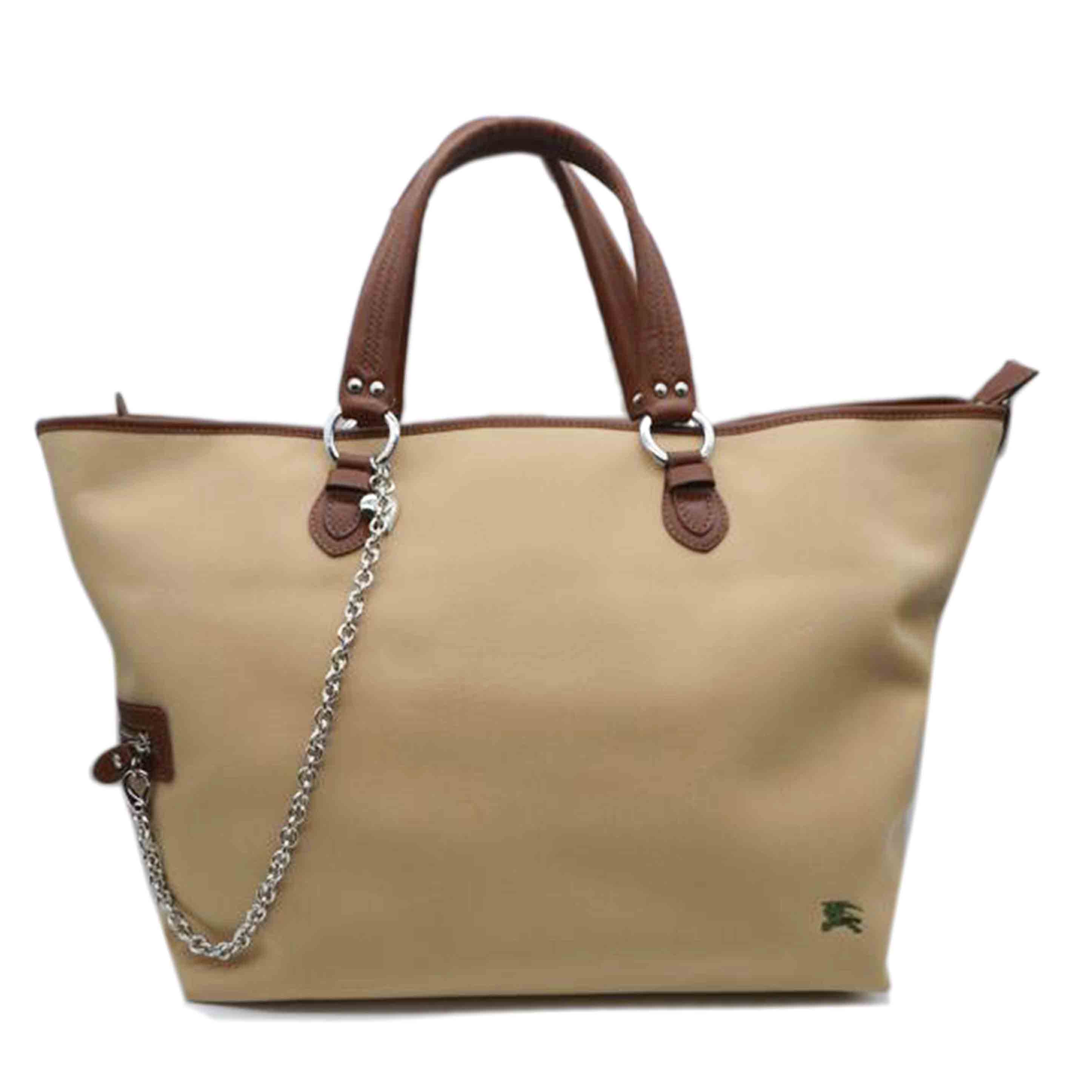 BURBERRY バーバリー/ホースロゴキャンバスレザートート/ベージュ/ZAE07-204-40/Aランク/89【中古】