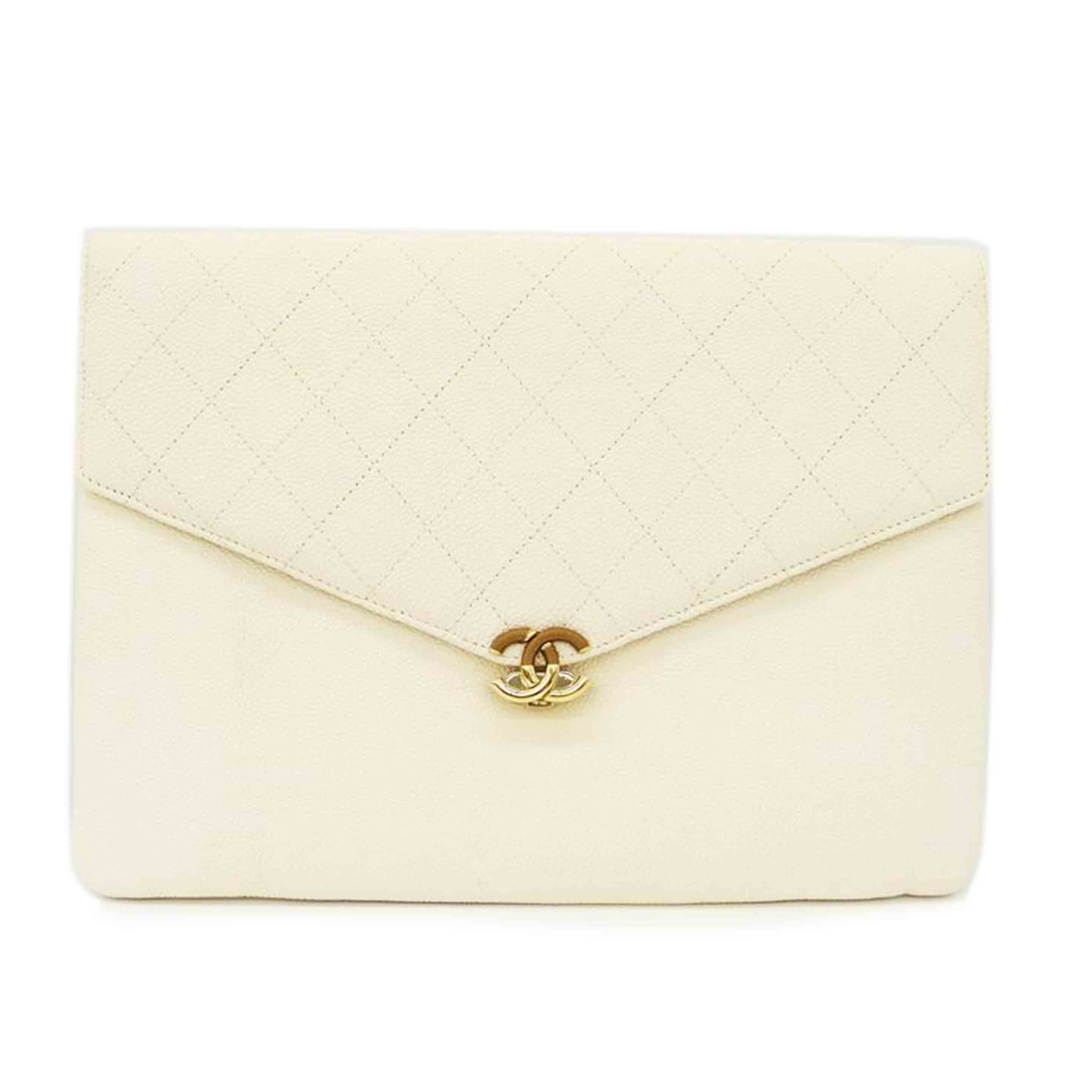 CHANEL シャネル/△キャビアスキンマトラッセフラップクラッチ /253*****/A位置づける/75【中古】