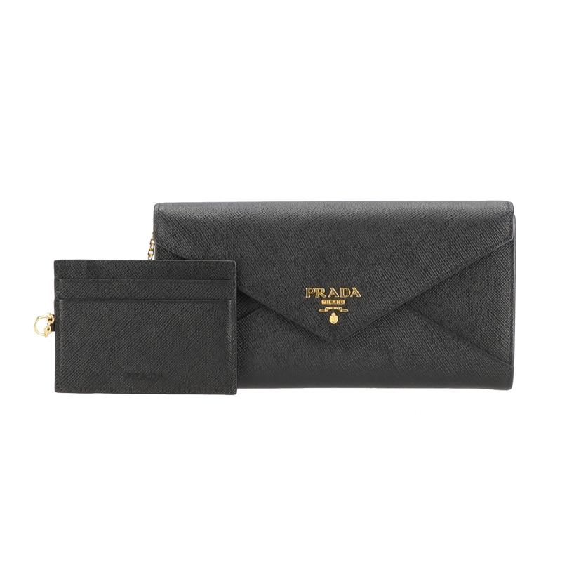 PRADA プラダ/サフィアーノ/なめし革長紙入れ/1MH037/AB序列付ける/75【中古】