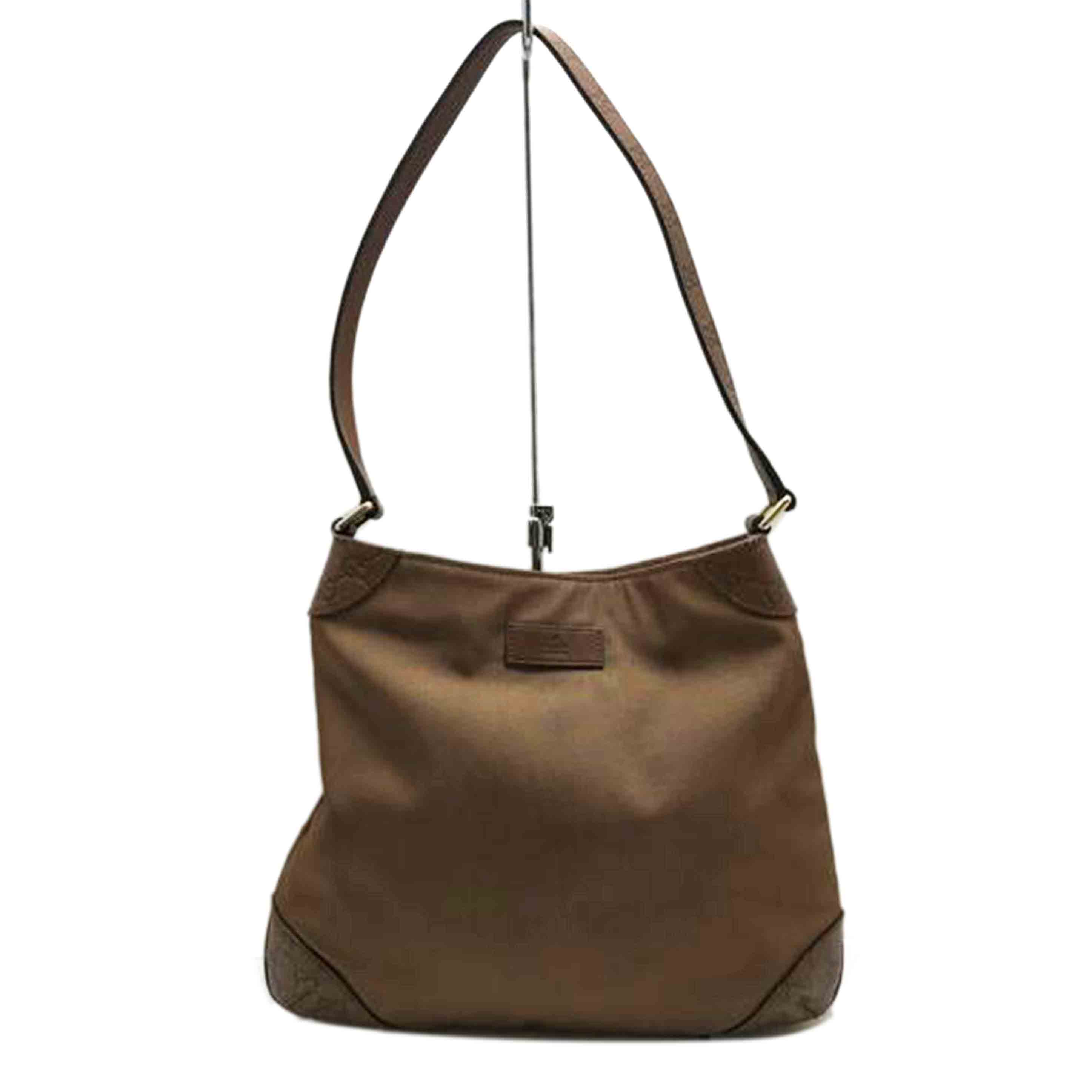GUCCI グッチ/グッチシマナイロンGGなめし革ショルダーバッグ/248272/204***/B価値づける/51【中古】