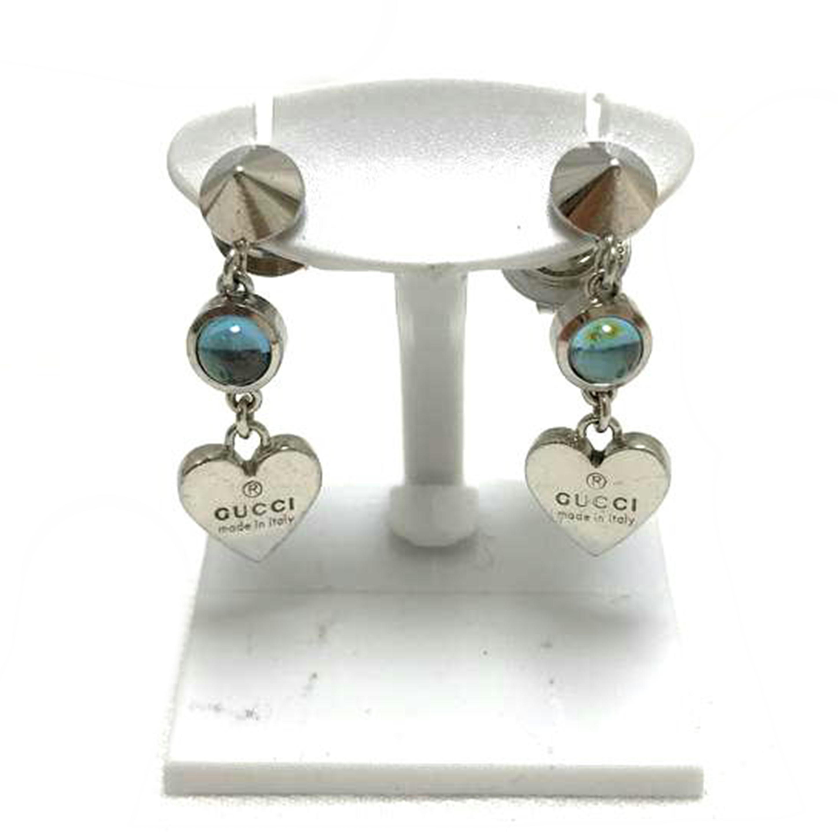 GUCCI グッチ/ハートブルーストーンピアス 925/Bランク/51【中古】|ワンダーレックス 店