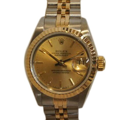 ROLEX ロレックス/レディースデイトジャストコンビ/SSYG/オートマ/69173/R44****/A価値づける/92【中古】