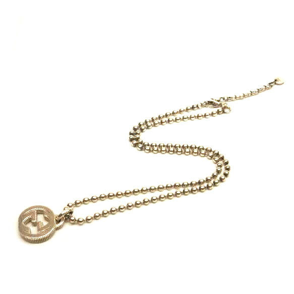 GUCCI グッチ/Ag925SVインターロッキングGボールチェーンネックレス/☆1561FI/ABランク/92【中古】｜ワンダーレックス 店