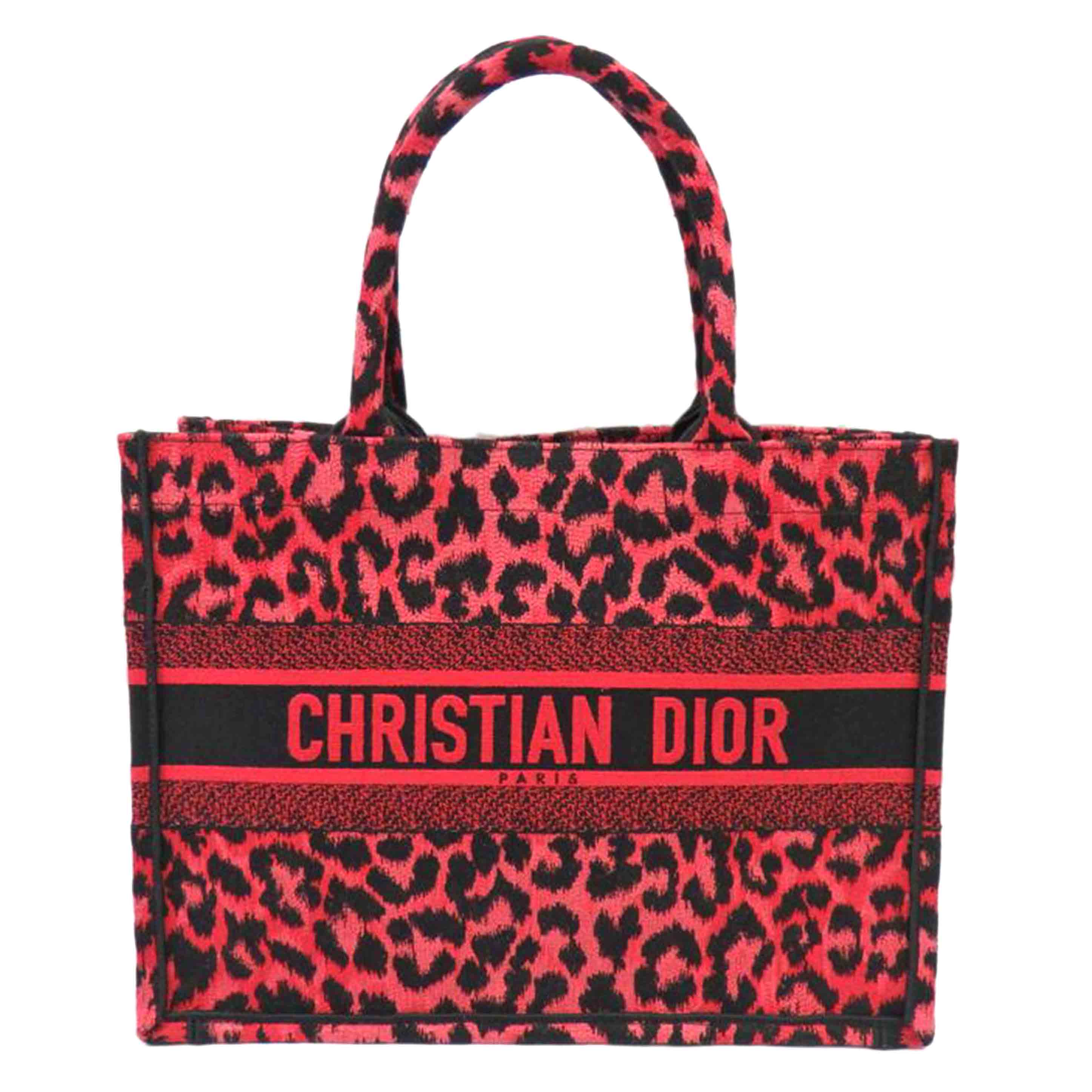 Dior/ブックトートミディアムキャンバス レオパードピンク/黒/50-*******/Aランク/25【中古】|ワンダーレックス 店