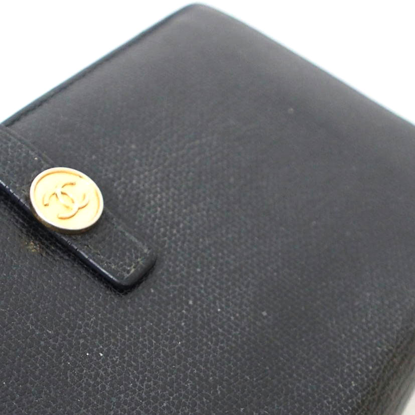 最高の品質の CHANEL ココマーク Wホック 三つ折り財布 ココボタン 