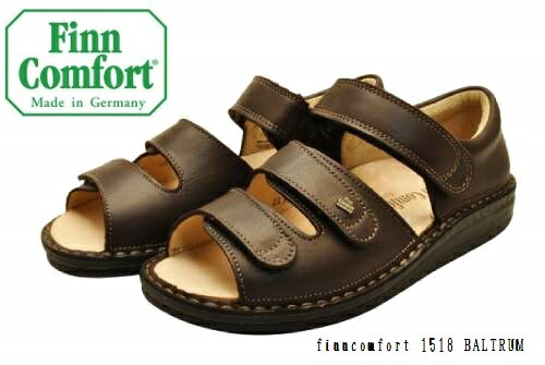 フィンコンフォート finn comfort カウンターサンダル 1518 BALTRUM ダークブラウン 室内履きや事務所履きとしても 外反母趾 タコ・魚の目 扁平足 足底筋膜炎など足のトラブル対応　リカバリーサンダル