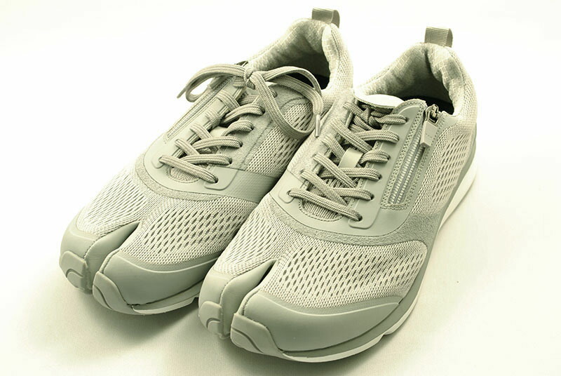 外反母趾対応 岡本製甲 NEW lafeet 07 足袋型ウォーキングシューズ グレー 更に進化したlafeet。上級シューフィッターおすすめ 転倒防止にも