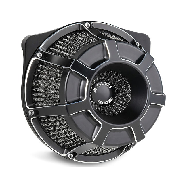 ARLEN NESS inverted air cleaner kit 'Beveled'. Black CC | 958735