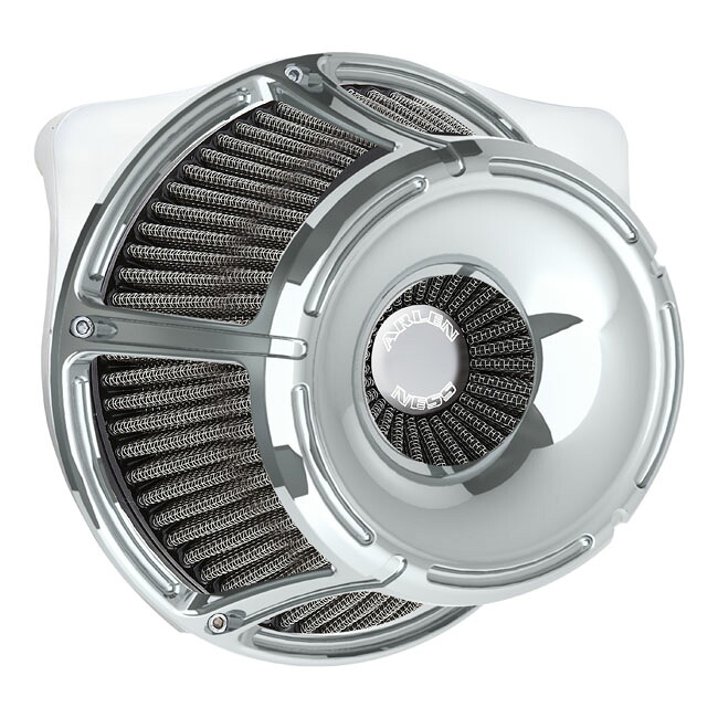 ARLEN NESS inverted air cleaner kit 'Slot Track'. Chrome | 960370
