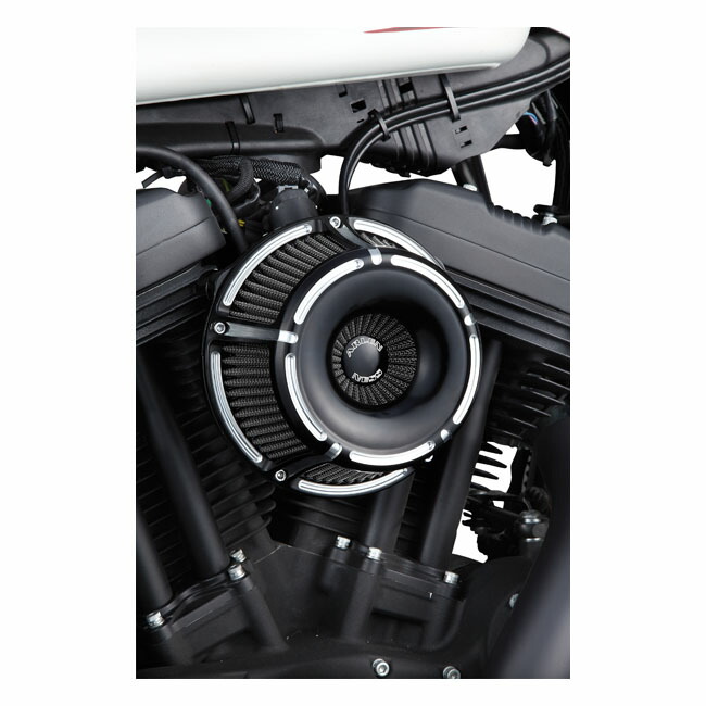 ARLEN NESS inverted air cleaner kit 'Slot Track'. Black CC | 960375