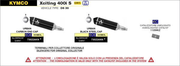 Arrow Street Catalytic Converter Kit、ECホモログ | 11054KZ|ワンダーテック