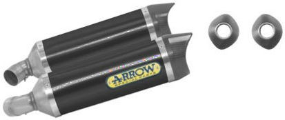 ARROW / アロー DUCATI MONSTER 696 '08-10/1100 '09-10 カーボン RH & LH THUNDER RACING サイレンサー | 71131MK