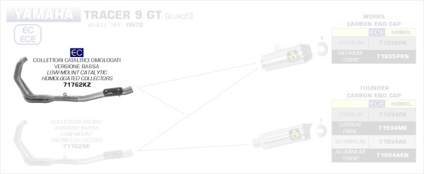 Arrow Street Catalytic Homologated Collectors Kit、ECホモログ | 71762KZ｜ワンダーテック