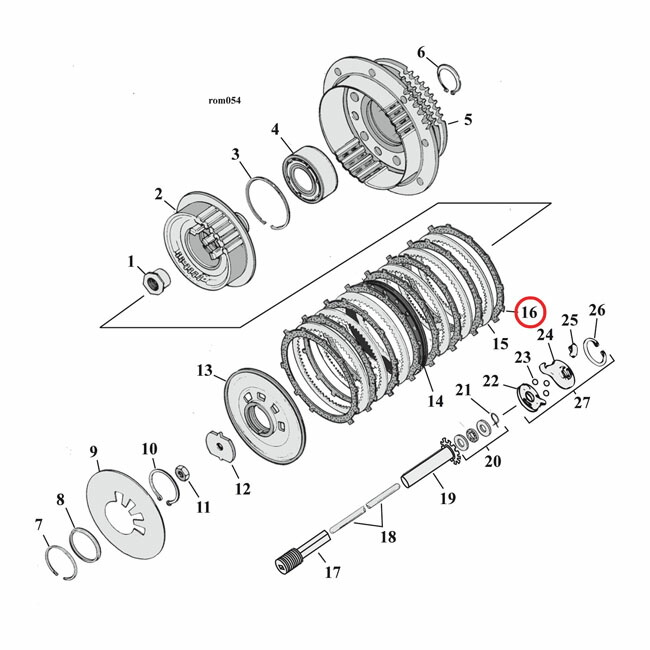 BARNETT- clutch friction disc set. Carbon fiber | 907069
