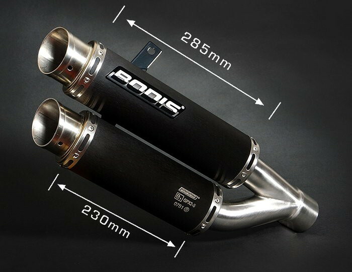 Bodis（ボディス）GPX2-S スリップオン-セット 4-4・ステンレスブラック | KZ1000-006｜ワンダーテック