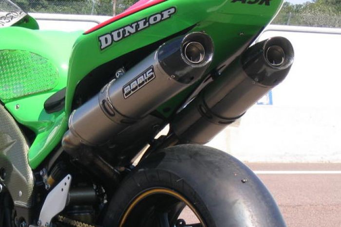 Bodis（ボディス）スリップオンマフラー セット Y-パイプ付 ーチタンー Oval Q2C EUROEマーク | KZX10R-036｜ワンダーテック