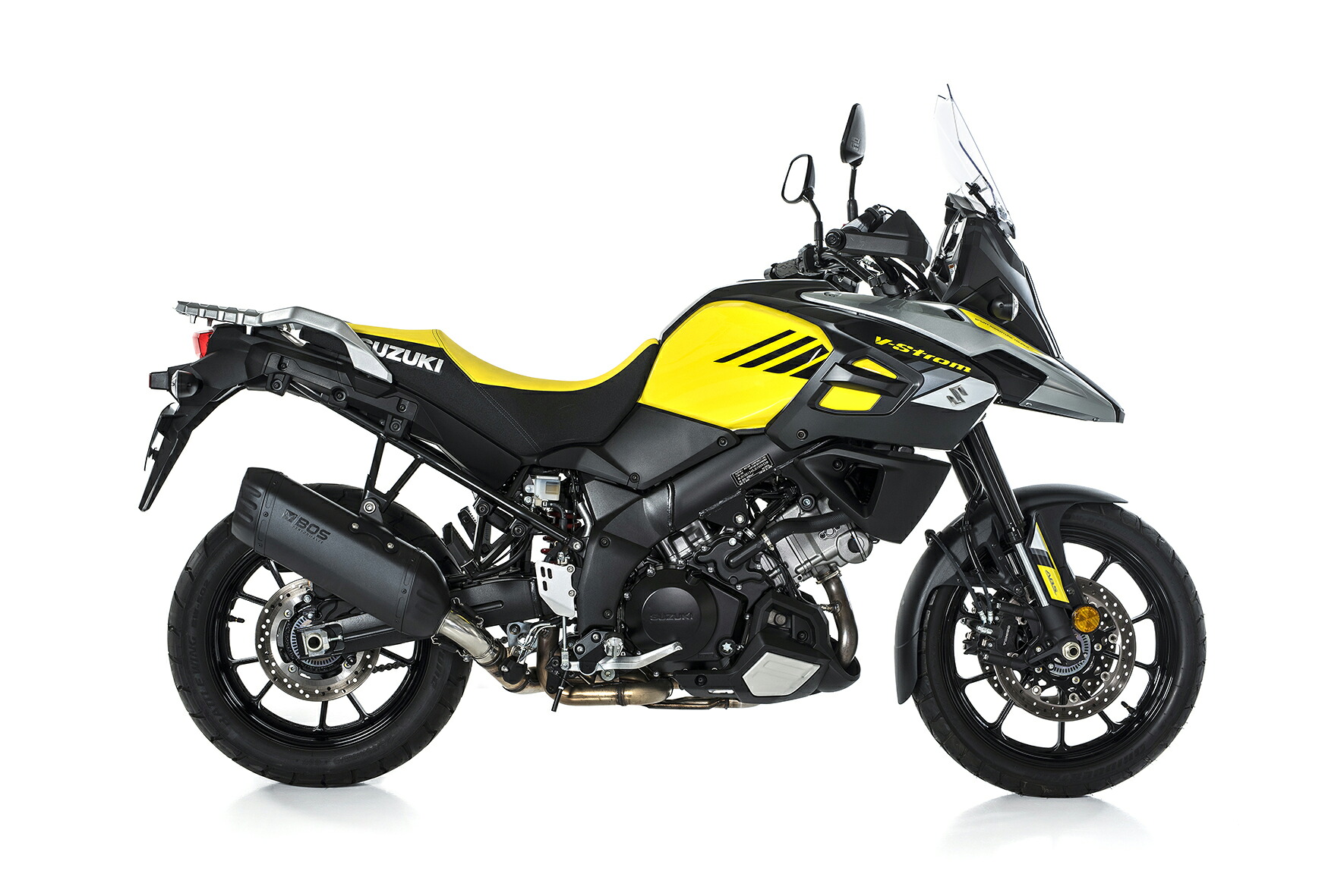 BOS / ボス Desert Fox スリップオンエキゾースト EG (Euro 4) ブラックエディション SUZUKI DL 1000 V-Stro | 1740510B｜ワンダーテック