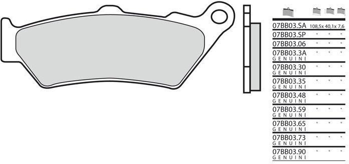 BREMBO / ブレンボ ブレーキパッド 07BB0359 オーガニック | 07BB0359｜ワンダーテック