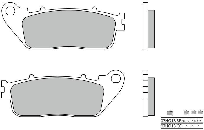 BREMBO / ブレンボ ブレーキパッド 07HO13CC カーボンセラミック | 07HO13CC
