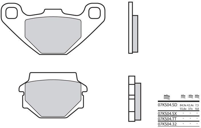 BREMBO / ブレンボ ブレーキパッド 07KS04SD シンタード・メタル | 07KS04SD