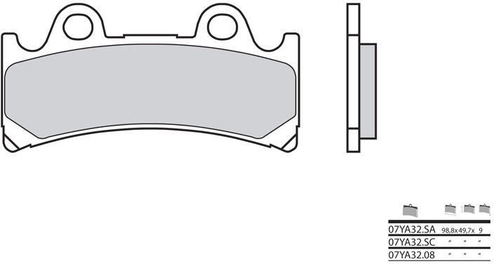 BREMBO / ブレンボ ブレーキパッド 07YA32SA シンタード・メタル | 07YA32SA|ワンダーテック