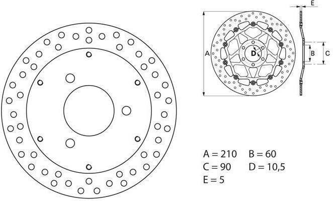 BREMBO / ブレンボ ORO (オーロ) ブレーキディスク ラウンドフィックス | 68B40725