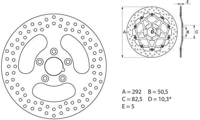 BREMBO / ブレンボ SERIE ORO (オーロ) (セリエ オーロ) フィックスド(固定)ラウンド リアブレーキ | 68B407E0