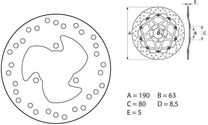 BREMBO / ブレンボ ORO (オーロ) ブレーキディスク ラウンドフィックス | 68B407G1