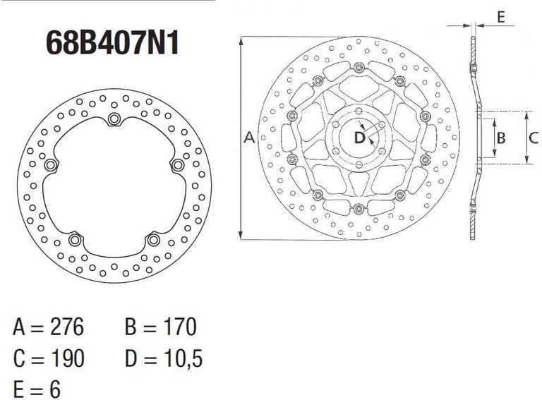 BREMBO / ブレンボ ORO (オーロ) ブレーキディスク ラウンドフィックス | 68B407N1