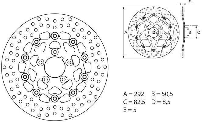 BREMBO / ブレンボ SERIE ORO (オーロ) (セリエ オーロ) フローティングラウンド フロント ブレーキ | 78B40822｜ワンダーテック
