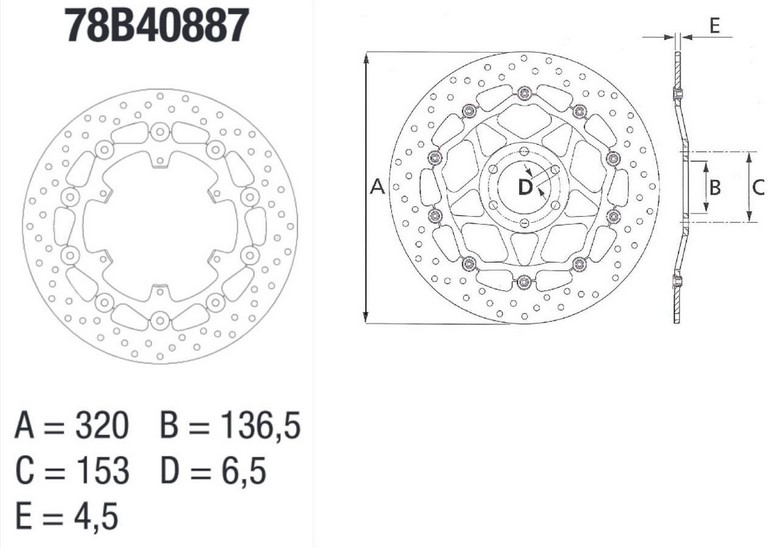 BREMBO / ブレンボ ORO (オーロ) ブレーキディスク ラウンドフローティング | 78B40887｜ワンダーテック