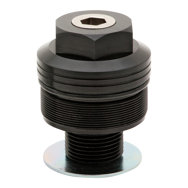 BURLY- 49mm fork spring preload adjusters. Black anodized | 533056｜ワンダーテック