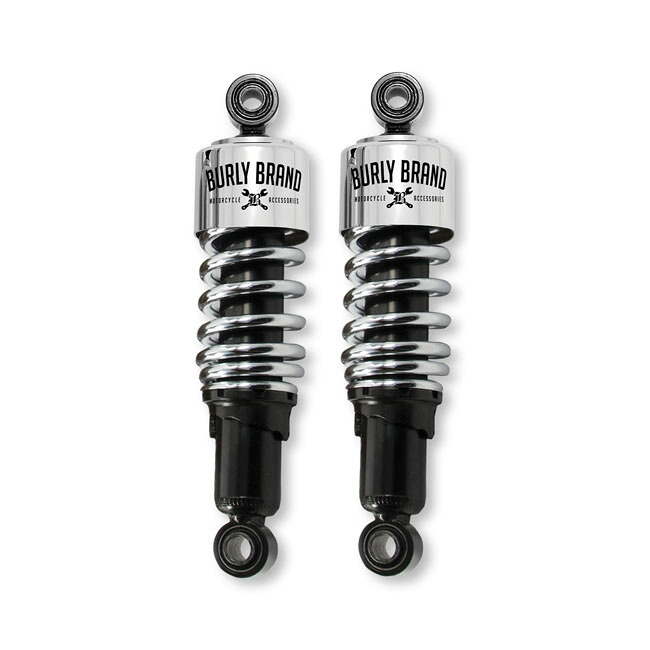BURLY- Slammer 10.5" lowering shocks. Chrome | 533305｜ワンダーテック