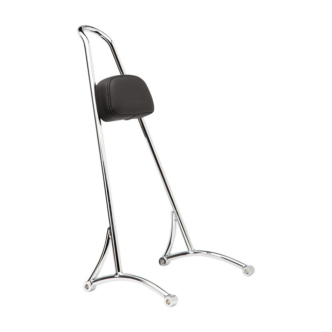 BURLY- sissy bar. 20" chrome- with backrest pad | 533379｜ワンダーテック