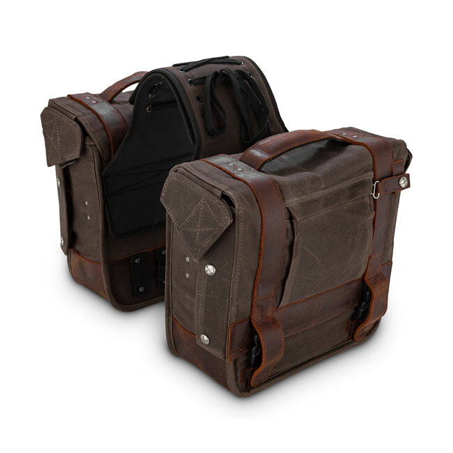 BURLY Voyager throwover saddlebags dark oak | 571758