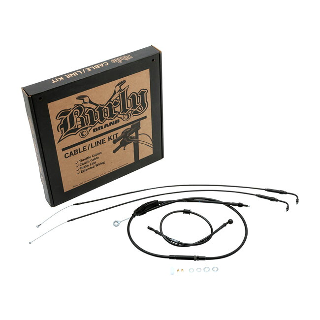 BURLY- short cable & line kit for Clip-On / Clubman bars | 577454|ワンダーテック